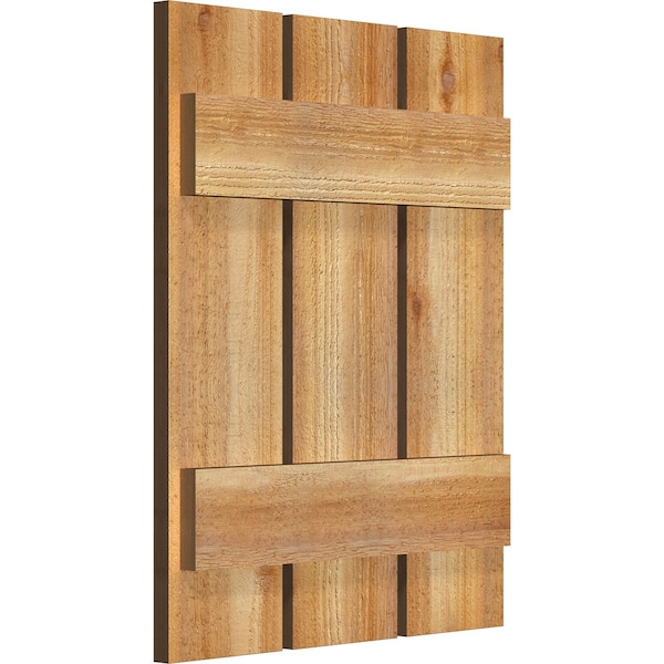 Spaced Board-n-Batten Shutters, Rough Sawn Western Red Cedar, 17 1/8W X 22H